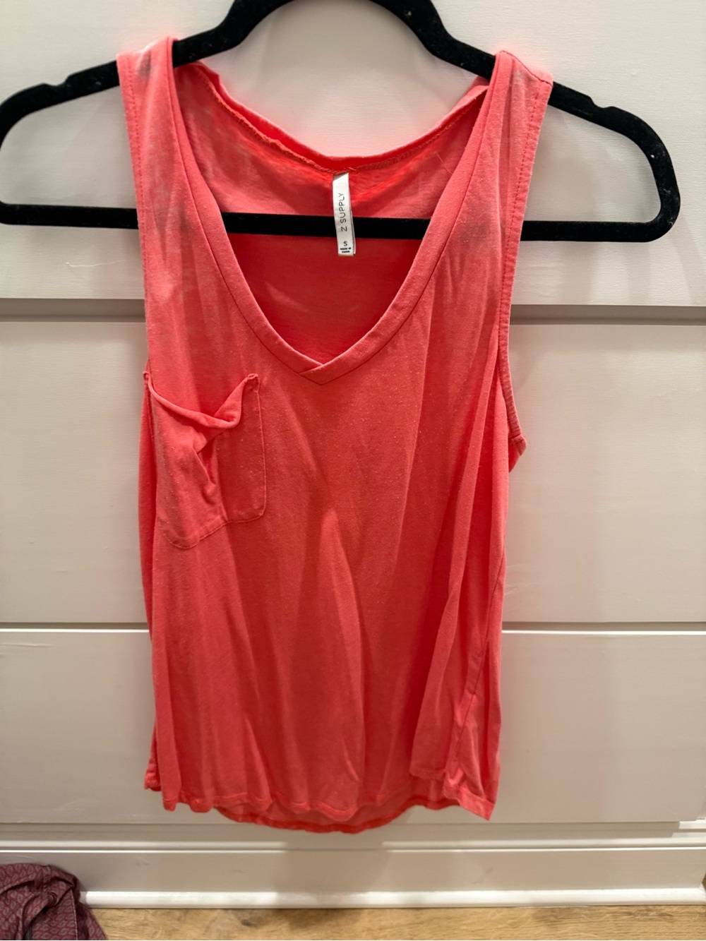 Z Supply Coral V-Neck Pocket Tank